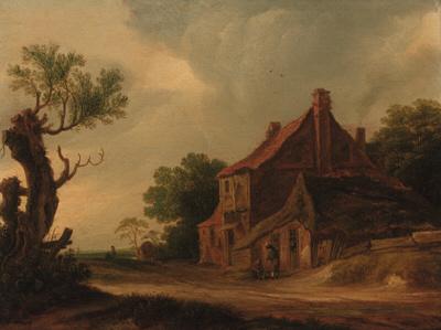 Frans De Hulst - A roadside inn in a wooded landscape