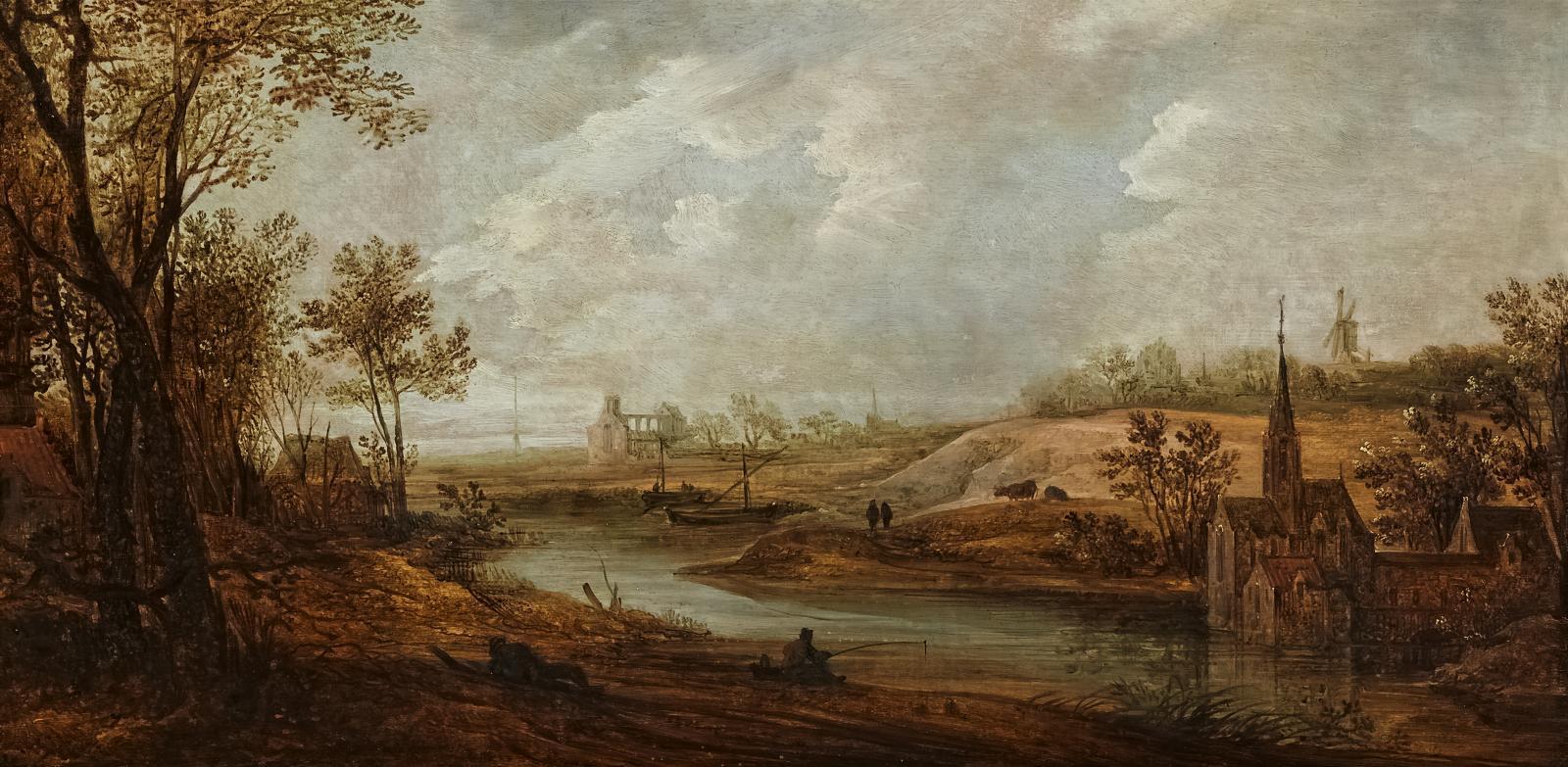 Frans de Momper - Flusslandschaft mit Kloster