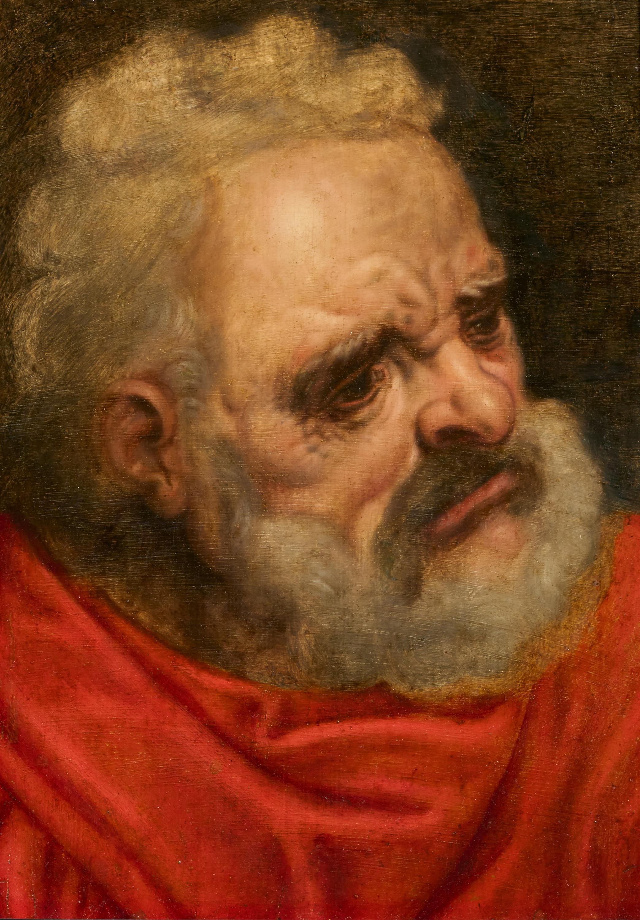 Frans Floris - Bärtiger Herr im roten Gewand.