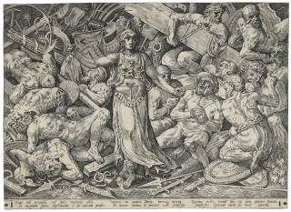Frans Floris - Victory surrounded by her Trophies