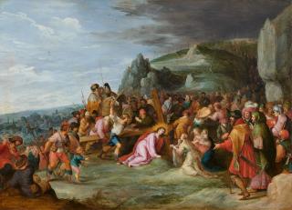 Frans Francken d. J. - Die Hl. Veronika reicht Christus das Schweißtuch