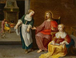 Frans Francken II. - Christus bei Martha und Maria Magdalena.