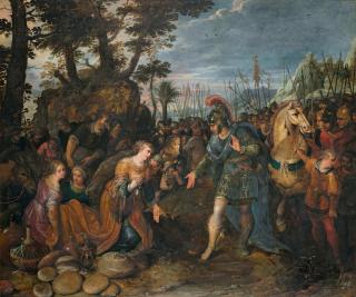 Frans Francken II - David and Abigail