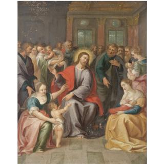 Frans Francken the Younger - \'Suffer The Little Children To Come Unto Me\'