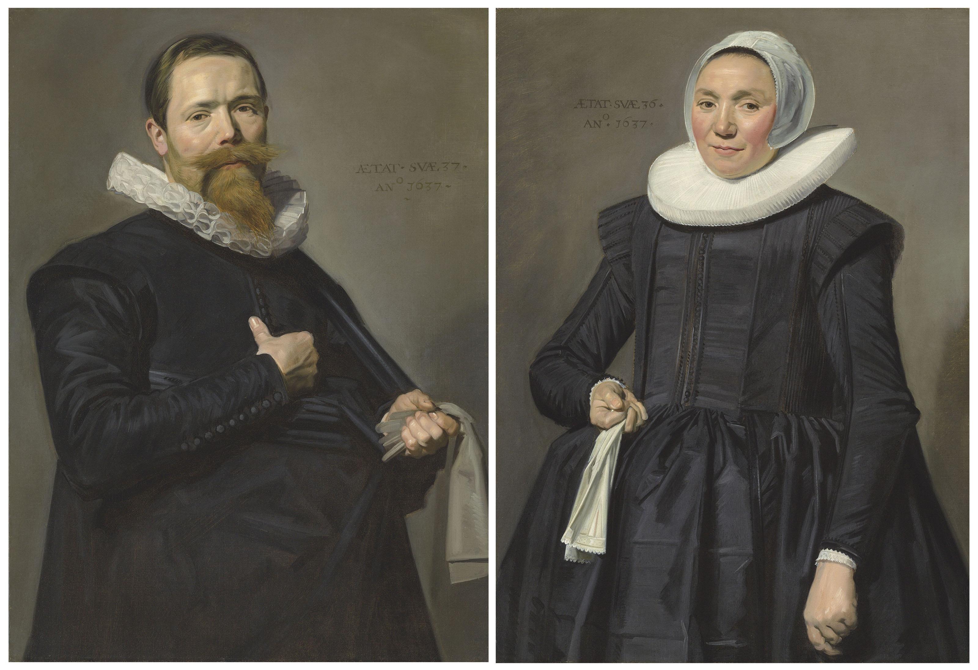 Frans Hals - Portrait of a gentleman, aged 37; and Portrait of a lady, aged 36