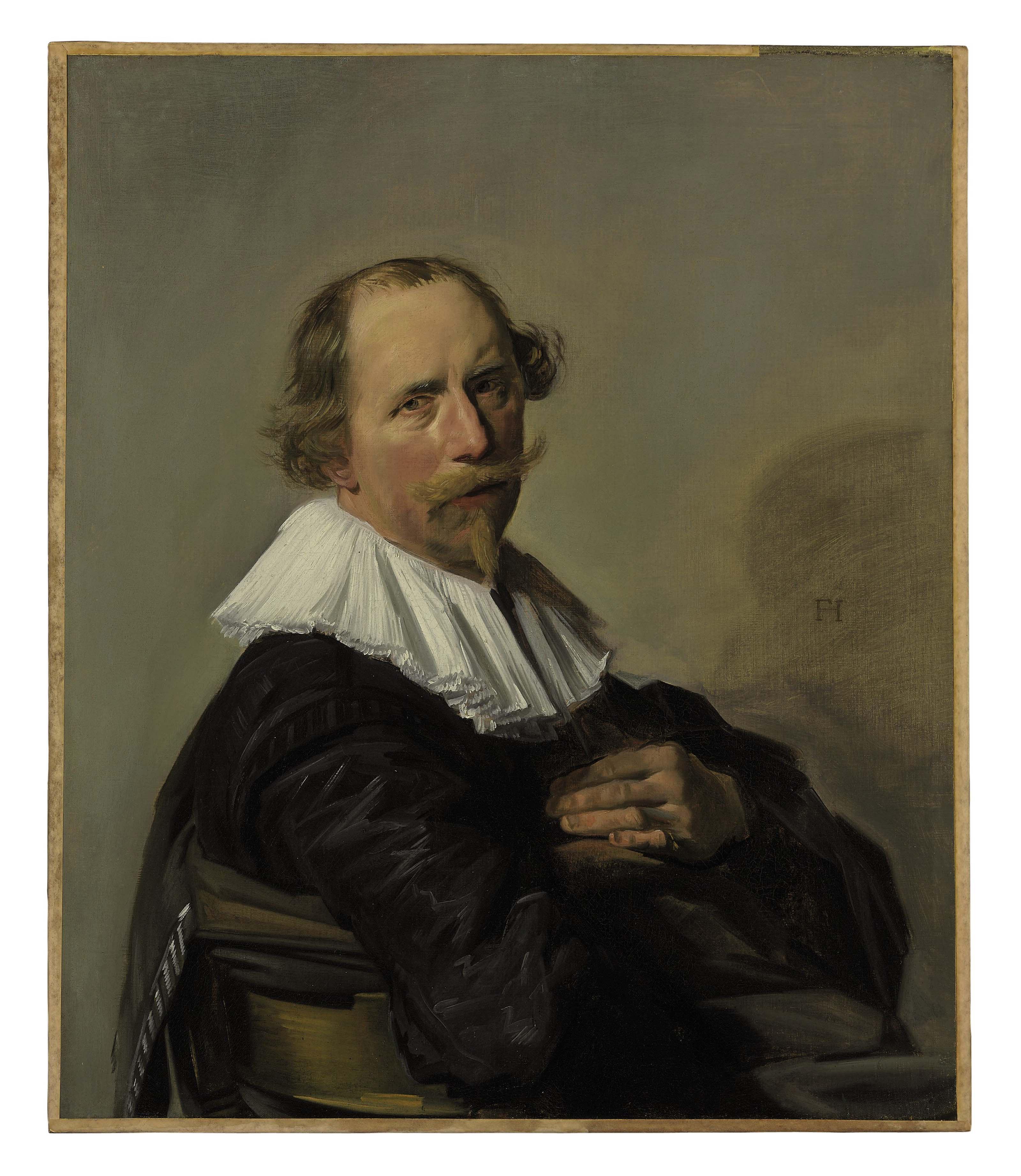 Frans Hals - Portrait of a gentleman, half-length, in a black coat