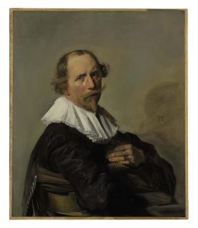 Frans Hals - Portrait of a gentleman, half-length, in a black coat