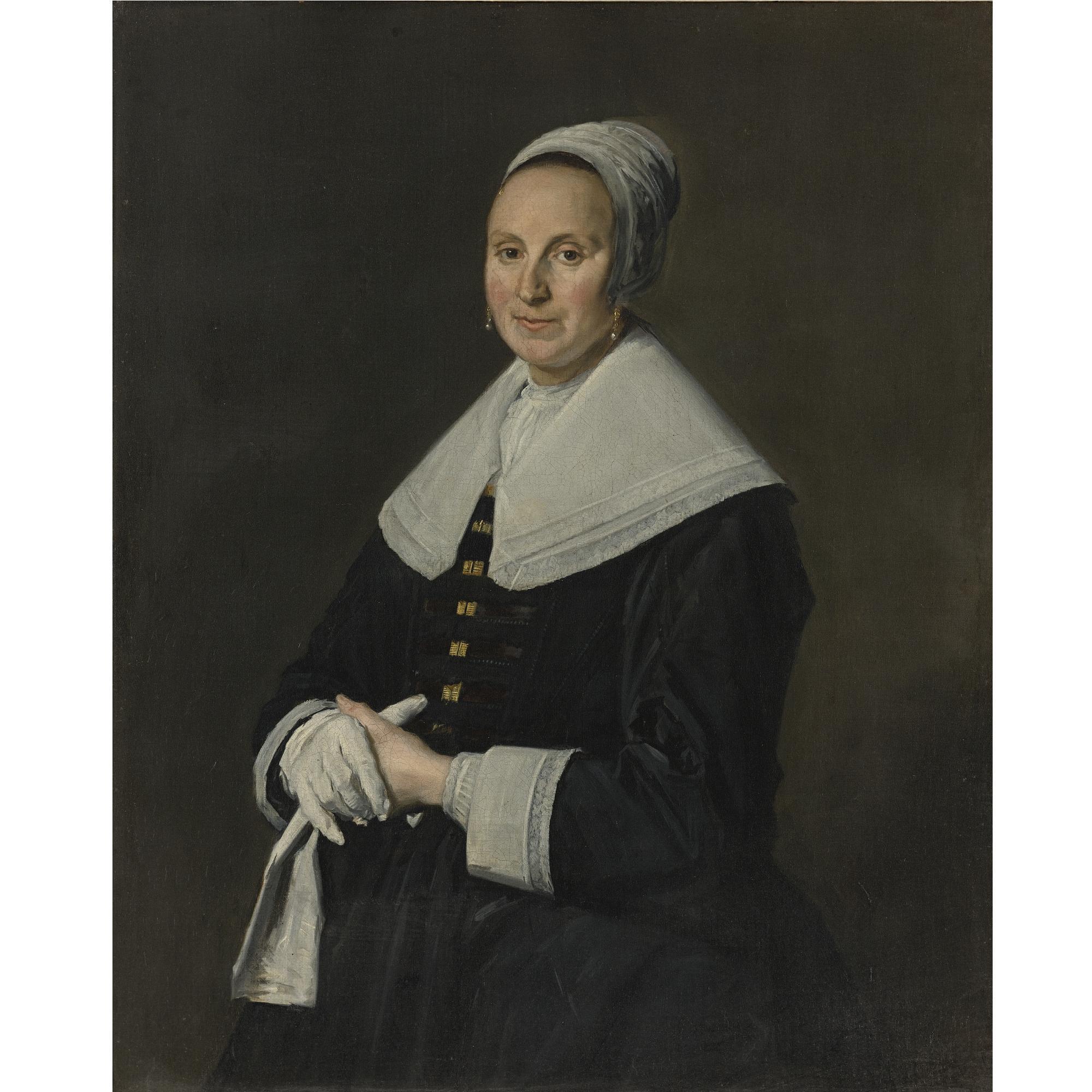 Frans Hals - Portrait Of A Woman With Gloves