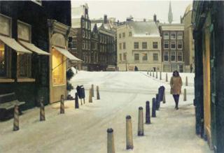 Frans Koppelaar - Besneeuwde Torensluisbrug