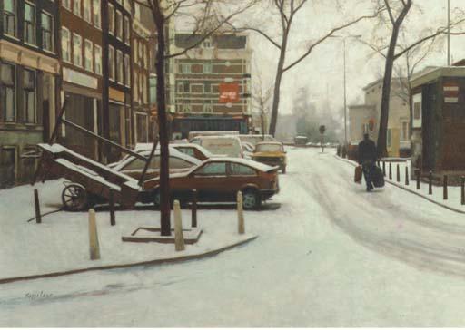 Frans Koppelaar - Haarlemmerplein, winter
