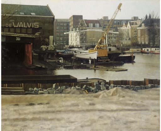 Frans Koppelaar - Werf De Walvis op het Prinseneiland