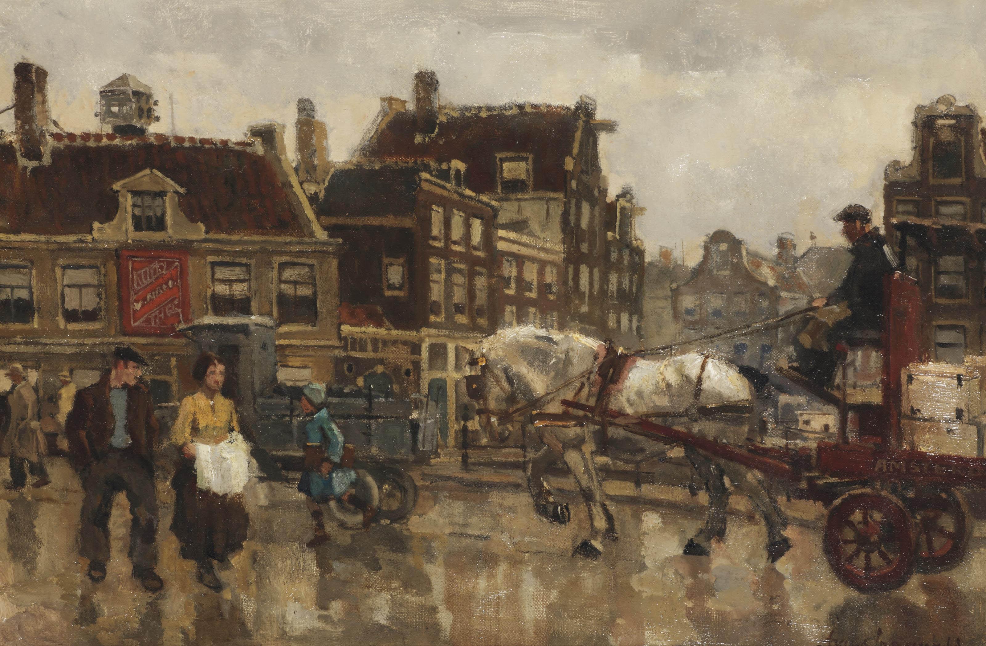 Frans Langeveld - Amsterdam street scene