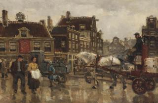 Frans Langeveld - Amsterdam street scene