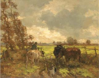 Frans Langeveld - Leading cows into pasture