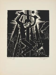Frans Masereel - Konvolut von 2 Holzschnitten.