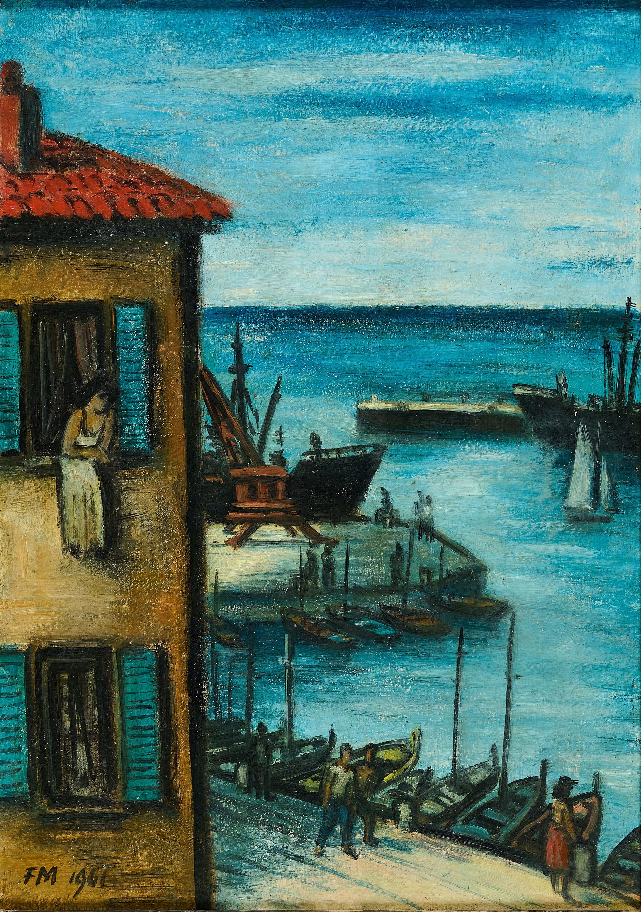 Frans Masereel - Maison sur le port.