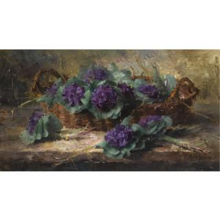 Frans Mortelmans - Flower Sprigs In A Basket