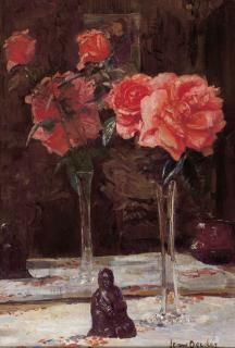 Frans Oerder - A still life with roses