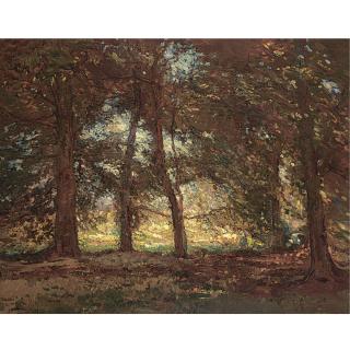 Frans Slager - A Cowherd In A Wooded Landscape