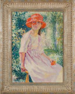 Frans Smeers - Fillette en rose