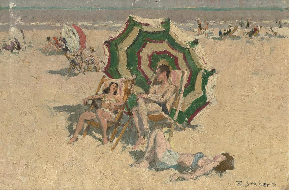 Frans Smeers - Plage de la Panne: on the beach, Belgium