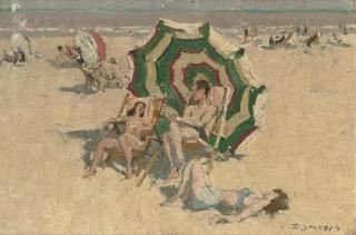 Frans Smeers - Plage de la Panne: on the beach, Belgium
