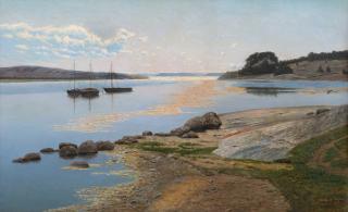 Frans Tiger - Boats In A Sunny Creek.