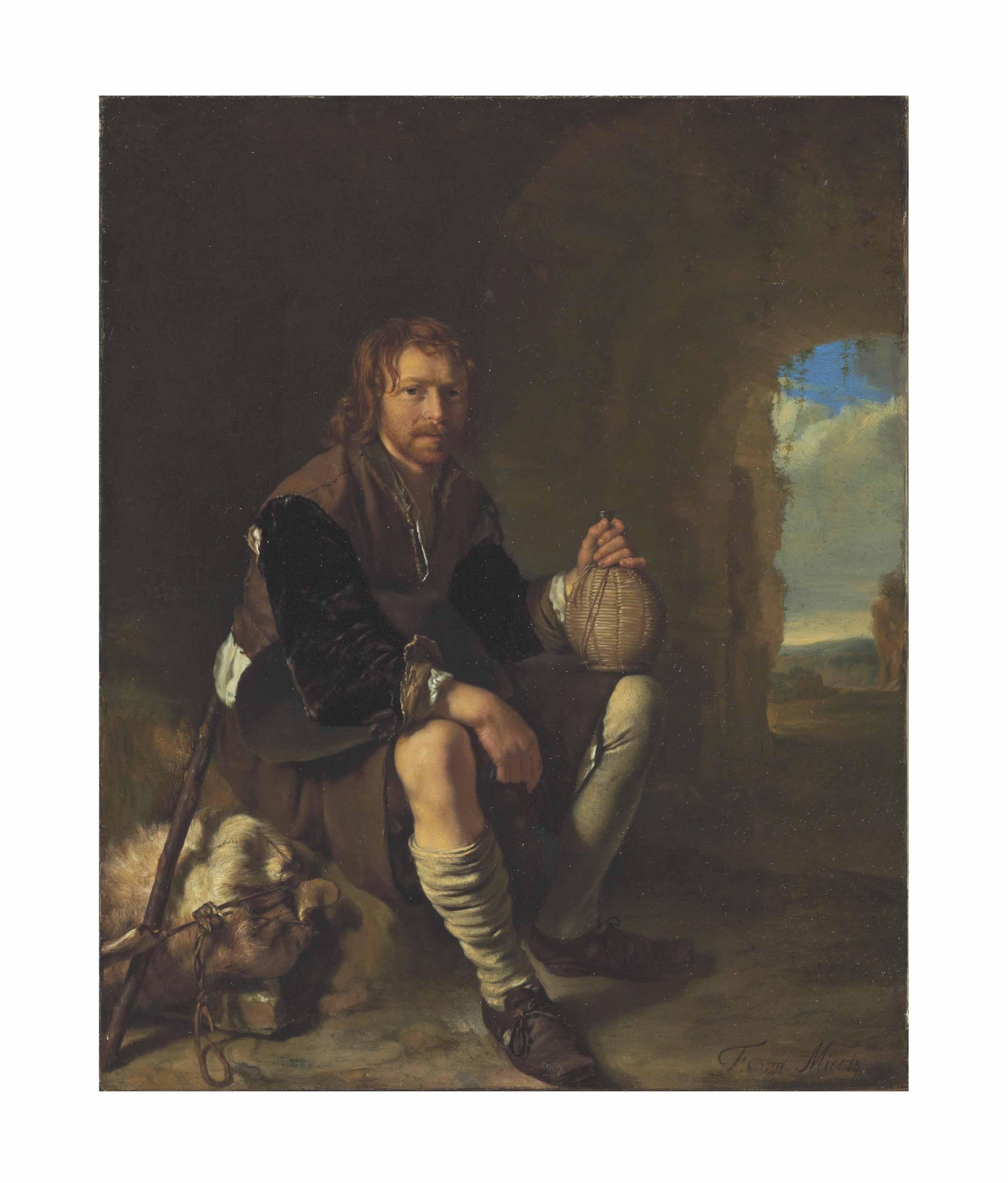 Frans van Mieris I - A Traveler At Rest