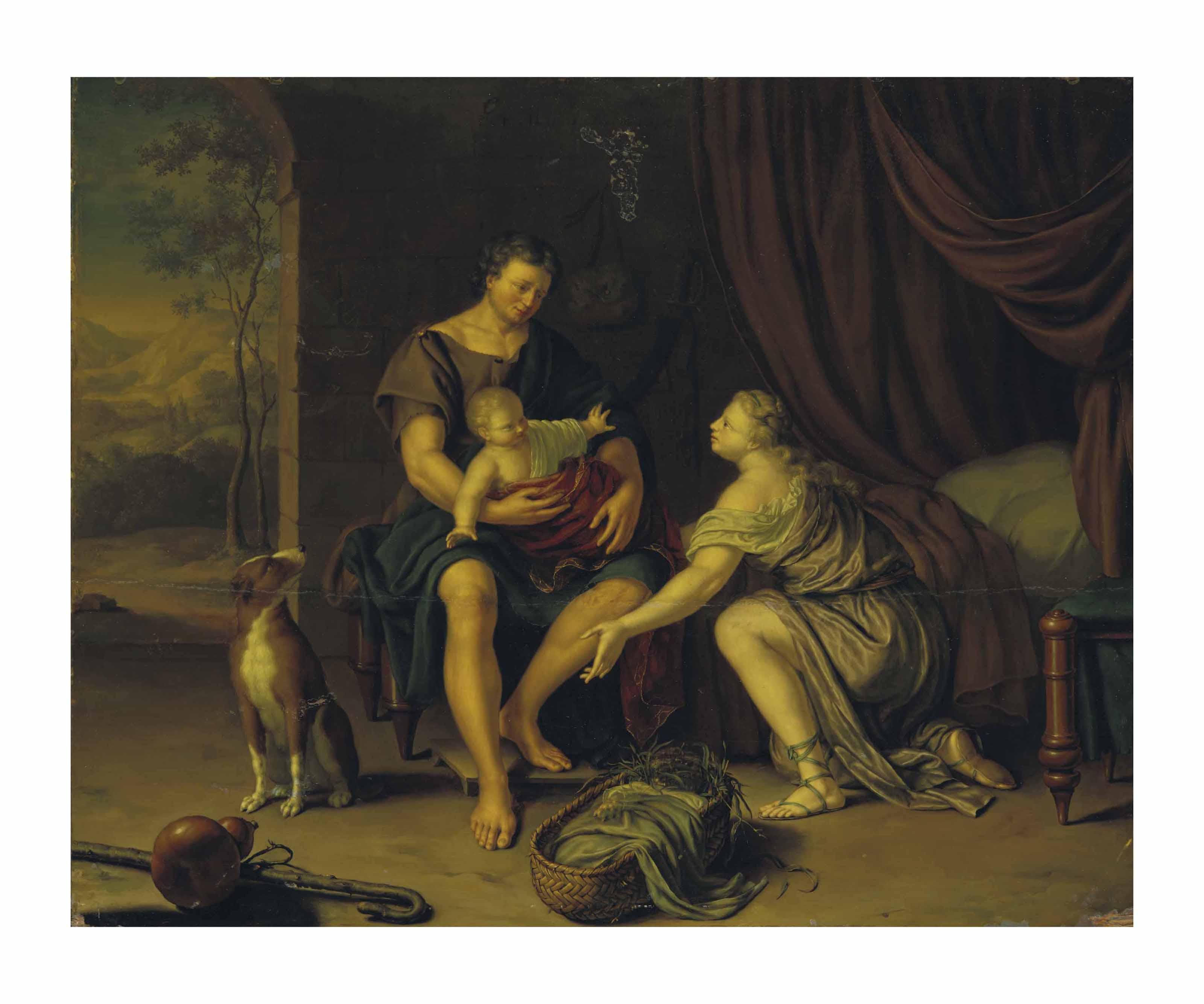 Frans Van Mieris Le Jeune - Mithridatès présentant le jeune Cyrus à sa femme