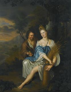 Frans Van Mieris The Younger - Vertumnus And Pomona