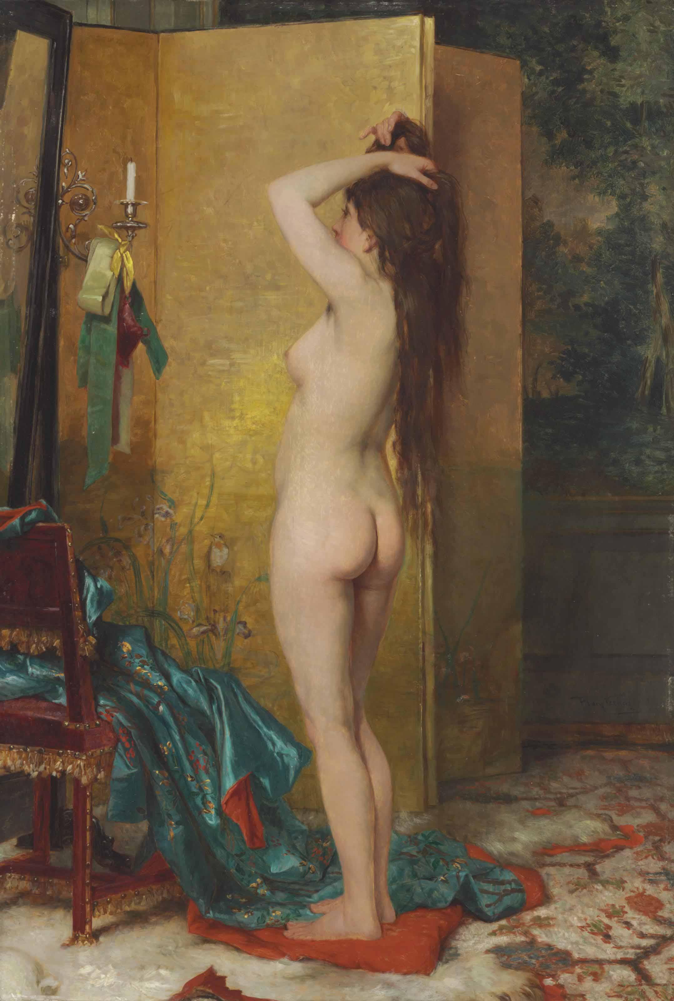 Frans Verhas - A Standing Nude