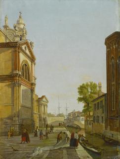 Frans Vervloet - Figures In The Campo Della Salute, Venice