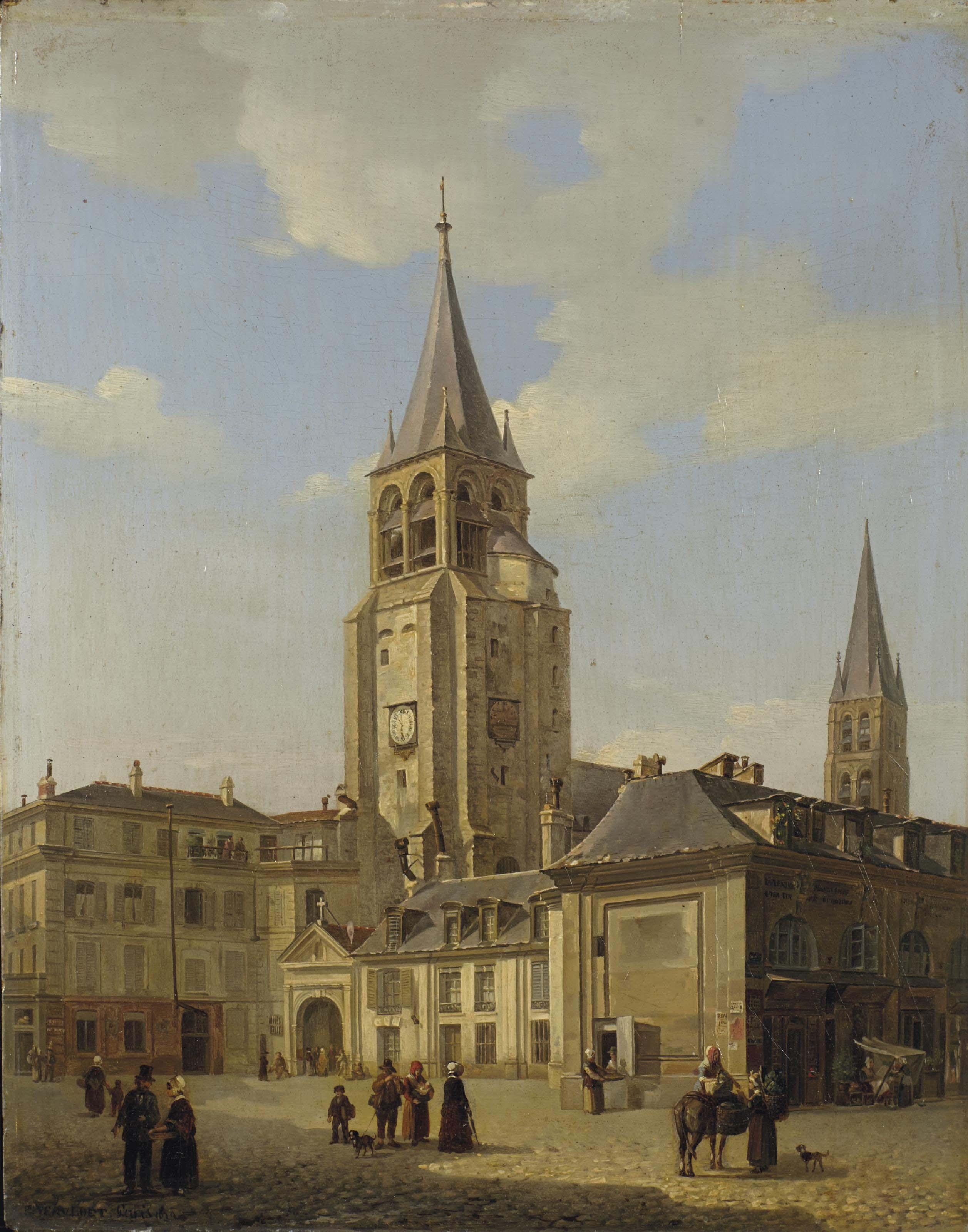 Frans Vervloet - Le Parvis De L\'Église De Saint-Germain-Des-Prés
