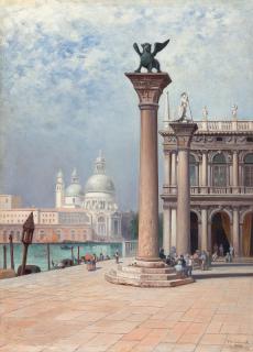 Frans Wilhelm Odelmark - Der Markusplatz mit der Markussäule