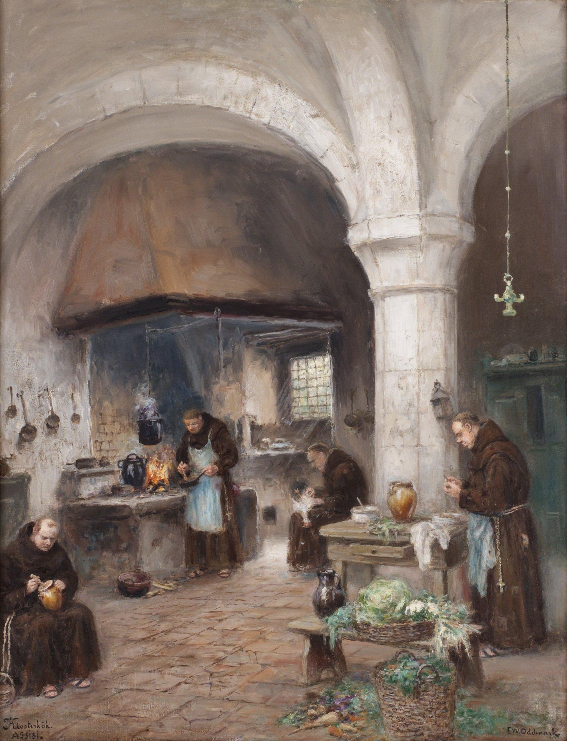 Frans Wilhelm Odelmark - Köksinteriör med munkar