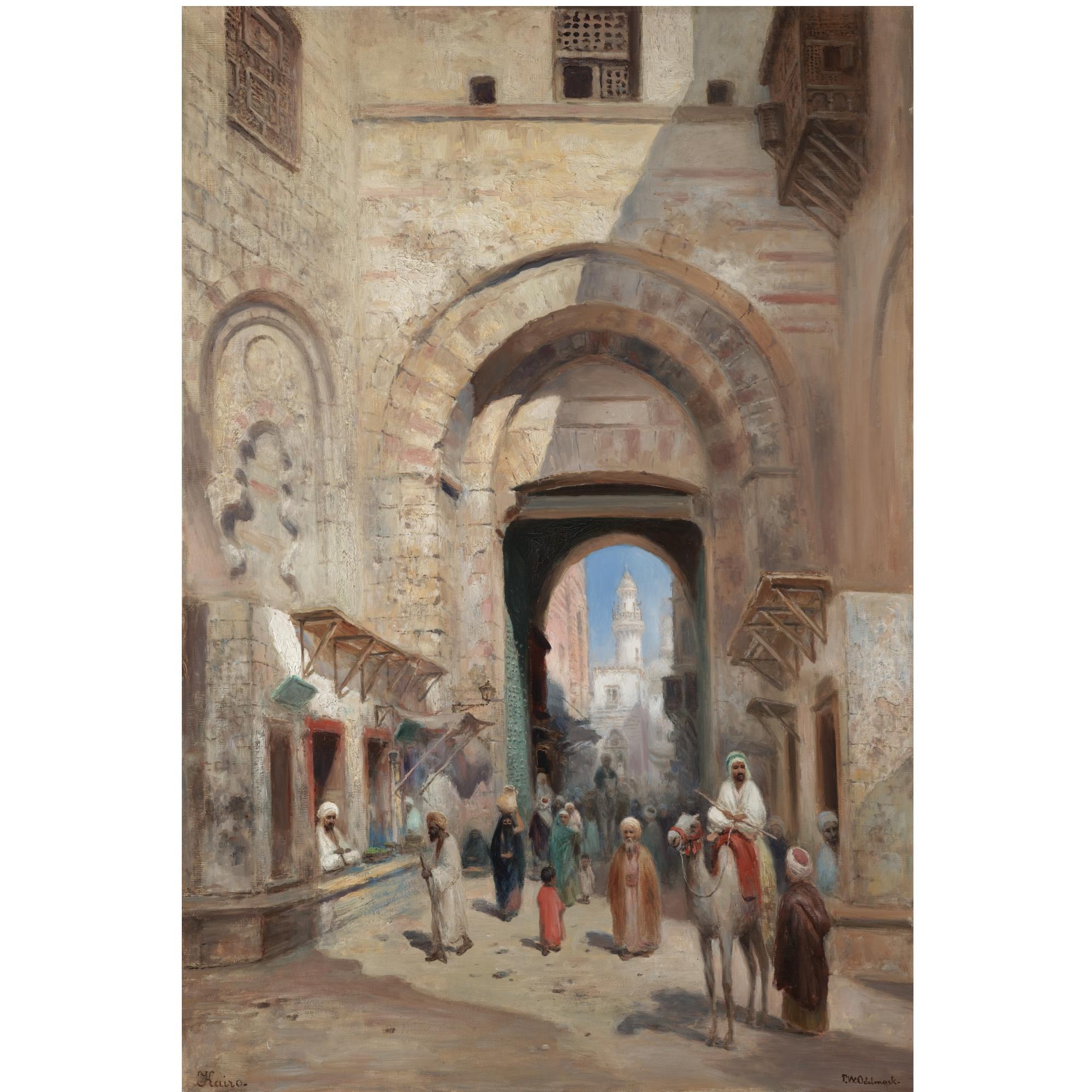 Frans Wilhelm Odelmark - Swedish A Street In Cairo