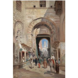 Frans Wilhelm Odelmark - Swedish A Street In Cairo