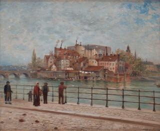 Frans Wilhelm Odelmark - Utsikt mot Helgeandsholmen, Stockholm