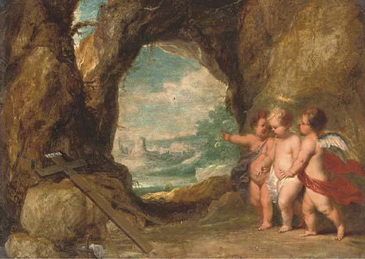 Frans Wouters - The Infant Christ With The Infant Saint John The Baptist And An Angel