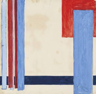 František Kupka - Plan bleu dans le rouge