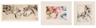František Kupka - Three Etchings: (I) Untitled, (Ii) Espace Non Figurative, (Iii) Espace