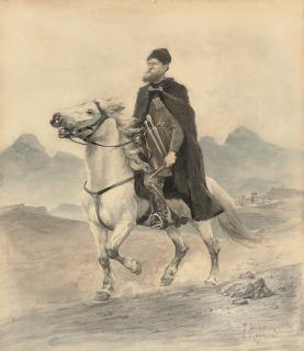 Frants Alekseevich Rubo - Cossack horseman
