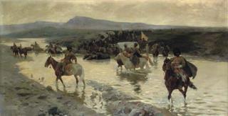 Frants Alekseevich Rubo - The river crossing