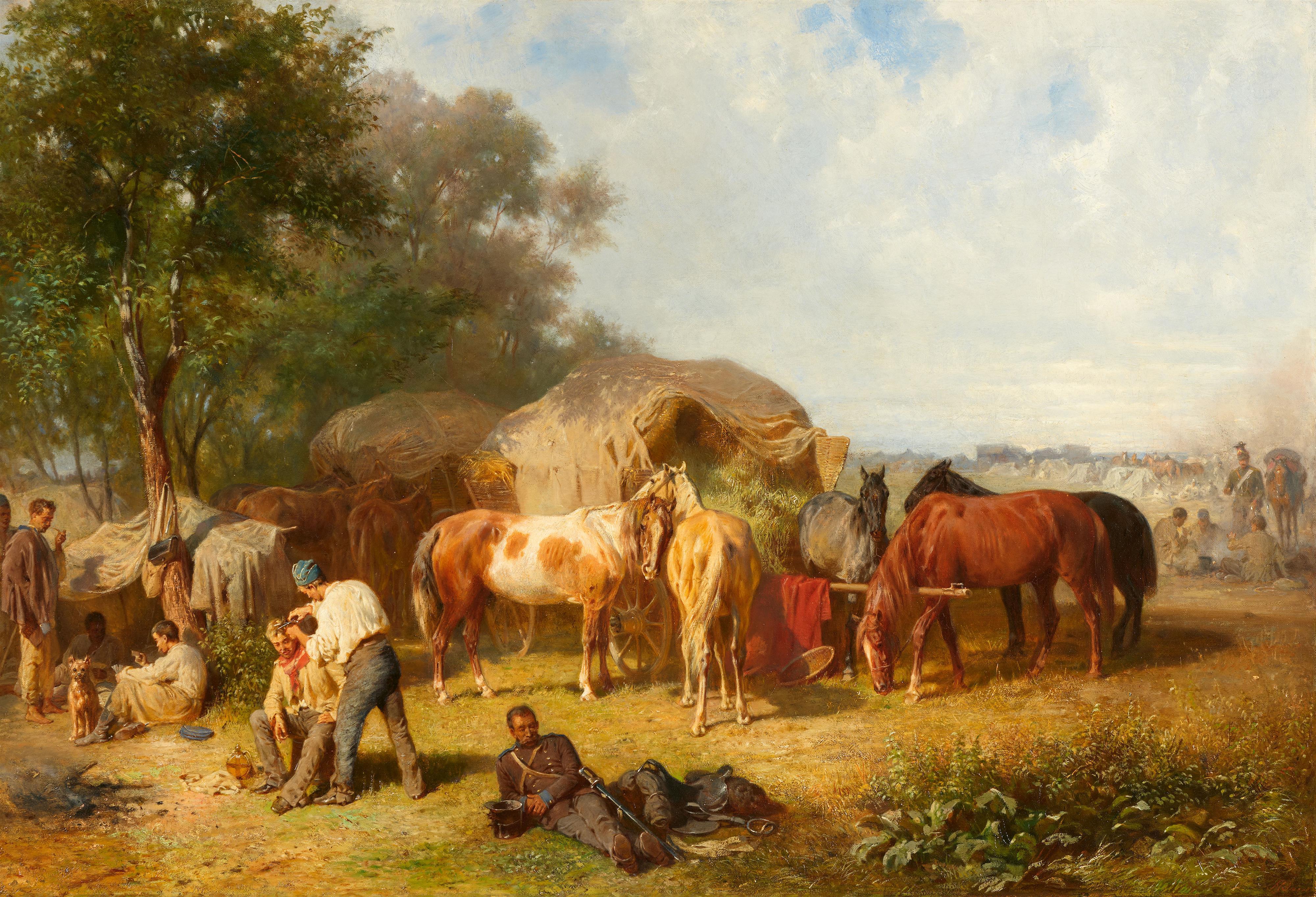 Franz Adam - Rastende Soldaten