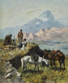 Franz Alexeevich Roubaud - A Cossack Outpost