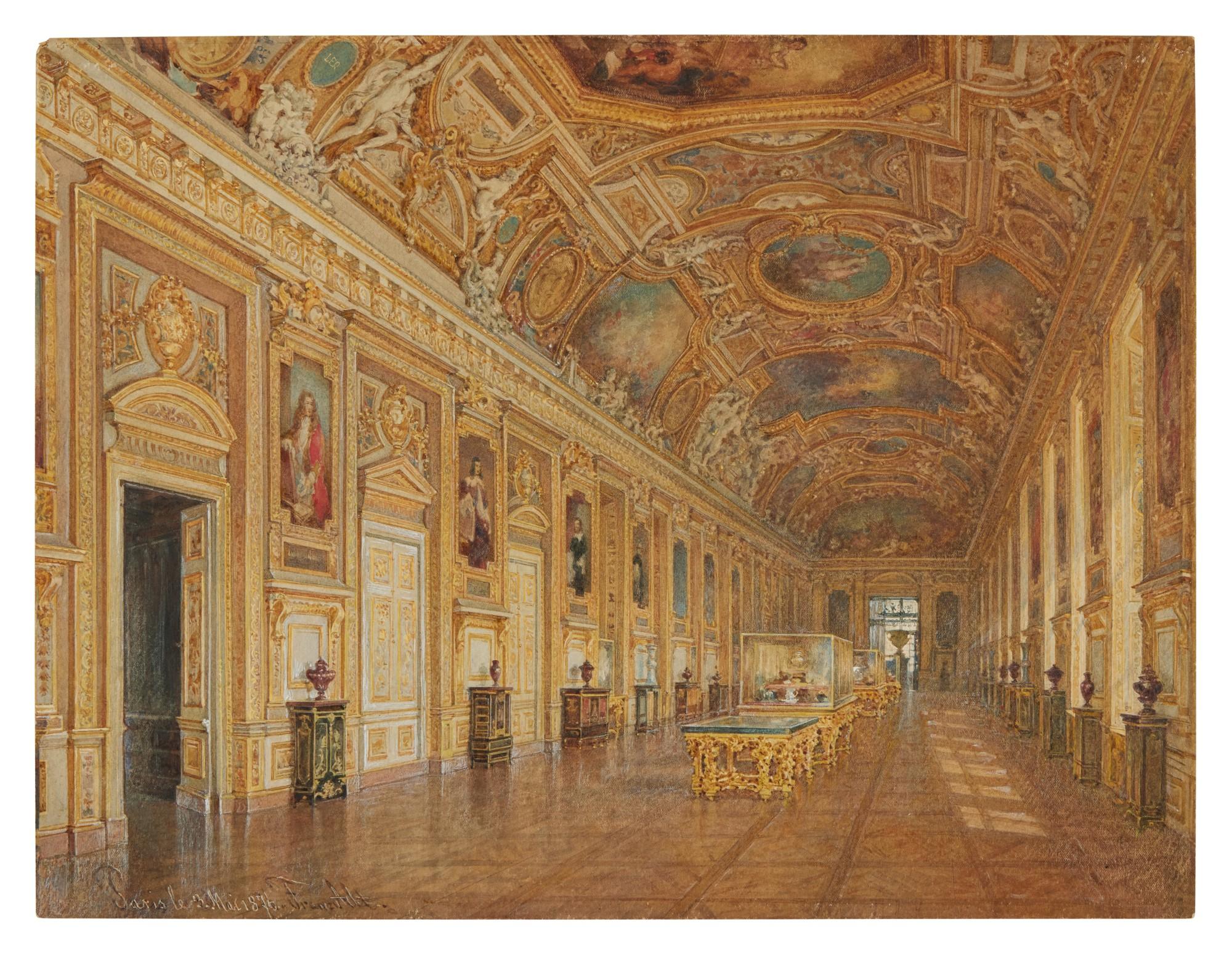 Franz Alt - The Galerie d\'Apollon, of the Louvre