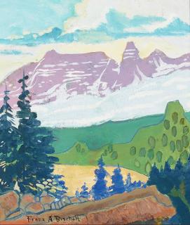 Franz Arthur Bischoff - High Sierras 11 1/2 x 10 in. framed 17 1/4 x 15 3/4 in.