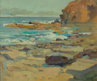 Franz Arthur Bischoff - Rocks on the Shore (Laguna)