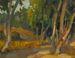 Franz Arthur Bischoff - Trees in scattered light