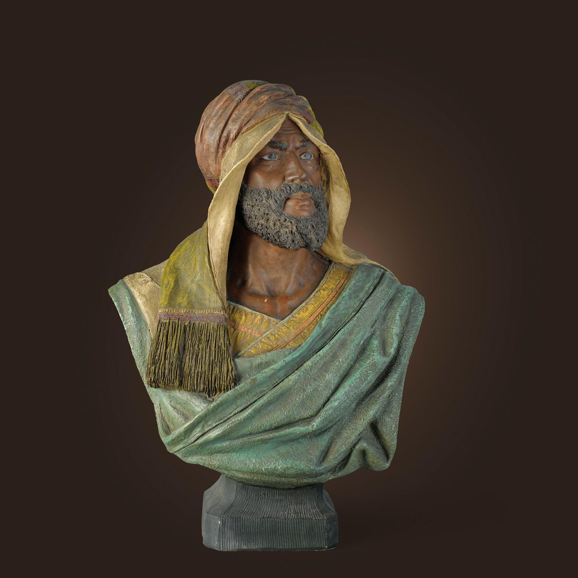 Franz Bergman - Jeune Arabe Avec Deux Singes